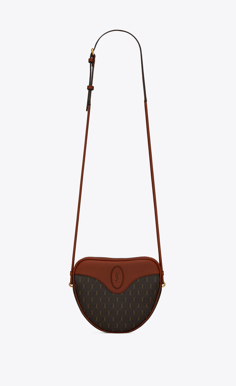 LE MONOGRAMME 經典老花塗層帆布與光滑皮革愛心型小包，NT35,800