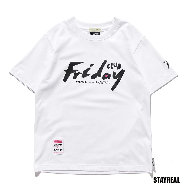 Stay Real X PHANTACi周五俱樂部聯名T(黑/白),NT1,400 Stay Real X PHANTACi周五俱樂部聯名T(黑/白),NT1,400