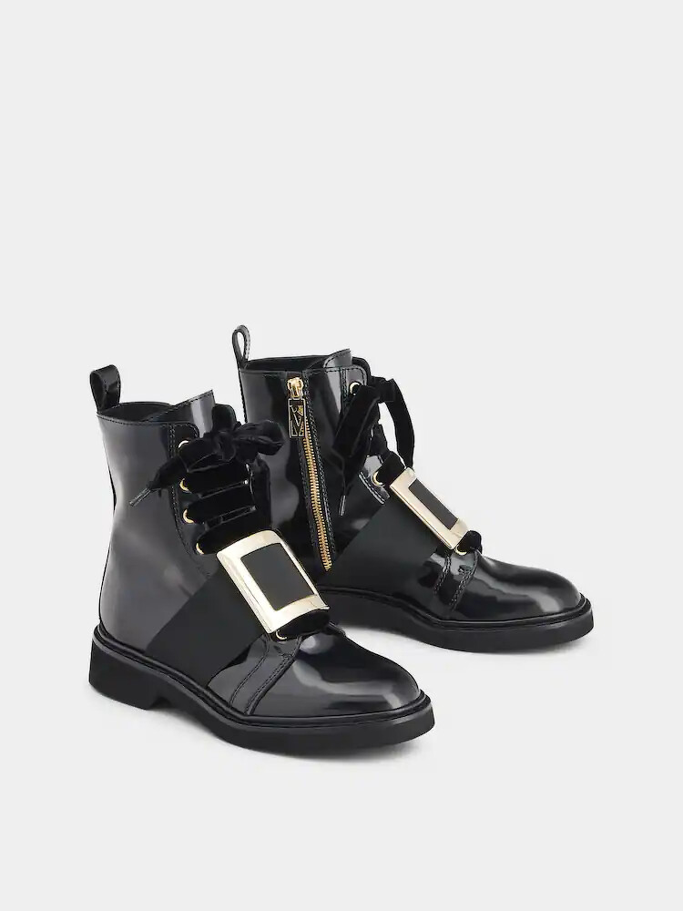 Roger Vivier Viv' Rangers金屬釦踝靴，NT49,600