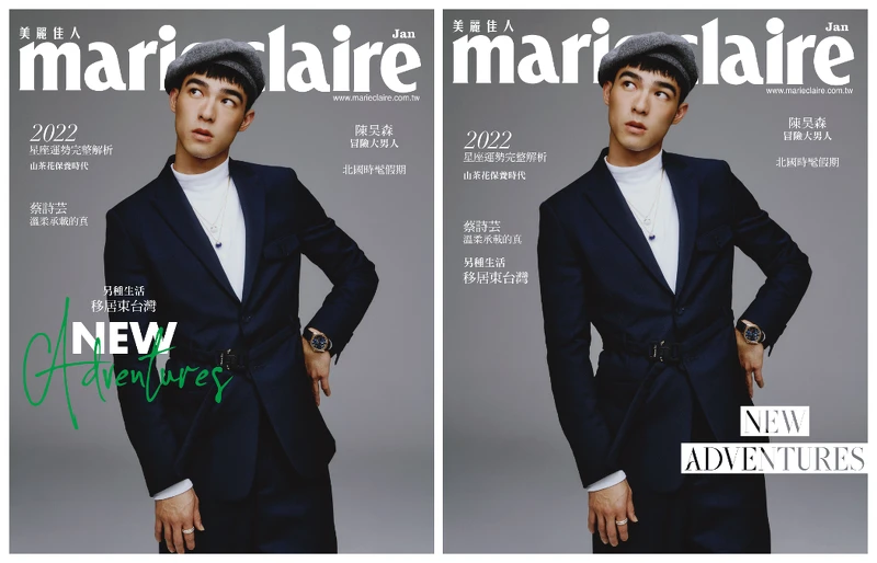 白色高領衫、深藍色附扣式腰帶西裝外套、寬版西裝褲,all by Dior Men;灰色蓓蕾帽,Kangol。Piaget Polo 系列18K玫瑰金鏤空機芯超薄腕錶、Piaget Possession 系列18K玫瑰金鑽石戒指、18K玫瑰金白玉髓鑽石墜鍊、18K白金鑽石墜鍊,all by Piaget。 白色高領衫、深藍色附扣式腰帶西裝外套、寬版西裝褲,all by Dior Men;灰色蓓蕾帽,Kangol。Piaget Polo 系列18K玫瑰金鏤空機芯超薄腕錶、Piaget Possession 系列18K玫瑰金鑽石戒指、18K玫瑰金白玉髓鑽石墜鍊、18K白金鑽石墜鍊,all by Piaget。