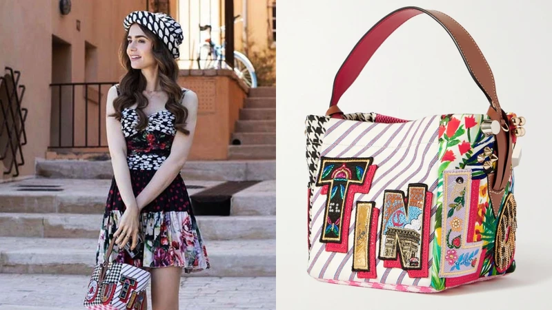 Christian Louboutin Caracaba刺繡迷你手袋,NT61,200 Christian Louboutin Caracaba刺繡迷你手袋,NT61,200