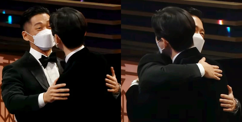 李俊昊祝賀南宮珉獲MBC大賞前往擁抱致意 Photo/MBC