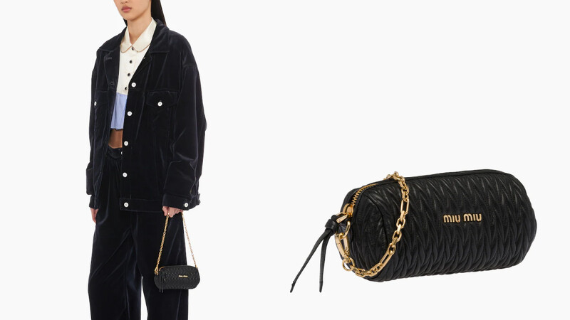 Miu Miu Matelassé納帕軟皮掛肩袋,售價NT$28,000 Miu Miu Matelassé納帕軟皮掛肩袋,售價NT$28,000