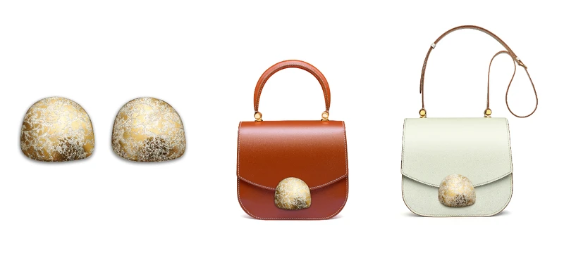 SAUVEREIGN Pure系列傳世金箔扣搭配Aphrodite系列包款。 SAUVEREIGN Pure系列傳世金箔扣搭配Aphrodite系列包款。