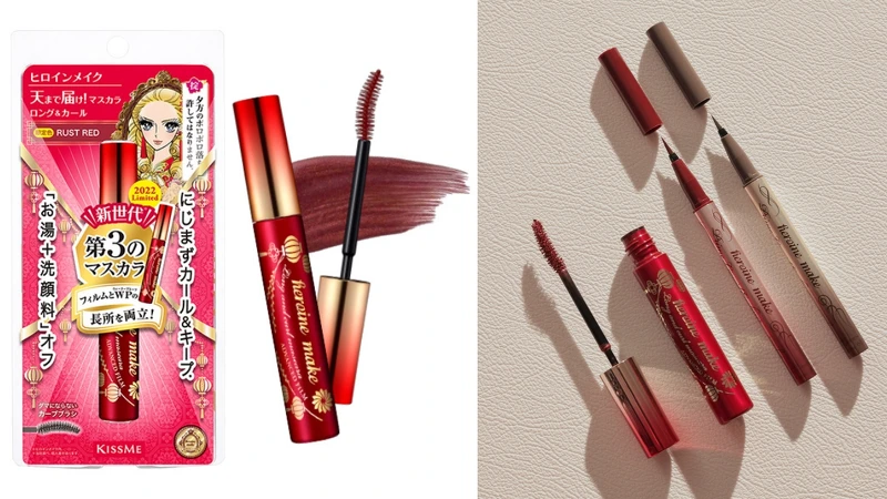 KISSME花漾美姬瞬翹自然捲纖長防水睫毛膏(新春限定限定色#80魔力紅)6g，NT448