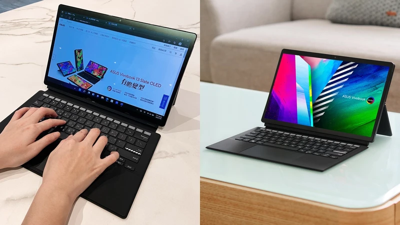 ASUS Vivobook 13 Slate OLED筆電模式