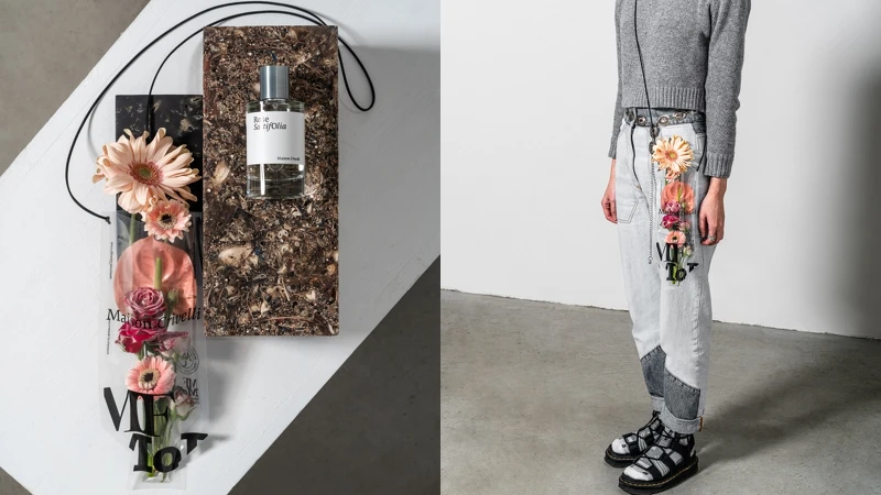 Museum of FLOWERS X Maison Crivelli千鹽玫瑰聯名花袋。