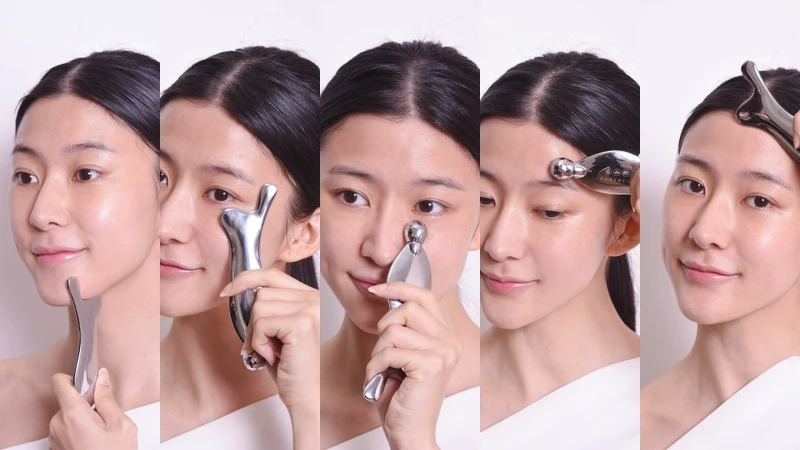 香緹卡3分鐘黃金快充賦活術Step 1拉提下顎線條、Step 2促進循環、Step 3緊實美眸、Step 4滾動放鬆紋路、Step 5全臉紓壓。 香緹卡3分鐘黃金快充賦活術Step 1拉提下顎線條、Step 2促進循環、Step 3緊實美眸、Step 4滾動放鬆紋路、Step 5全臉紓壓。