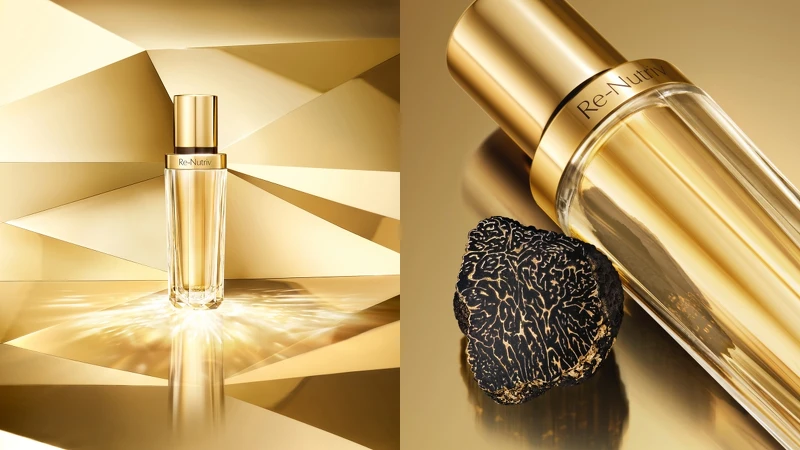 雅詩蘭黛白金級黑鑽松露賦活微導金萃30ml,NT7,980情境圖。 雅詩蘭黛白金級黑鑽松露賦活微導金萃30ml,NT7,980情境圖。