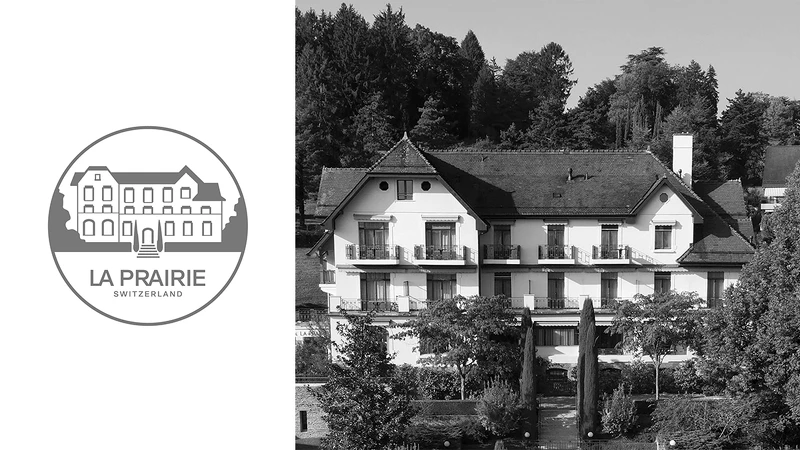 全新La Prairie 萊珀妮抗老調養中心家徽,同樣線條簡化 (左) / La Prairie 萊珀妮抗老調養中心(右) 全新La Prairie 萊珀妮抗老調養中心家徽,同樣線條簡化 (左) / La Prairie 萊珀妮抗老調養中心(右)