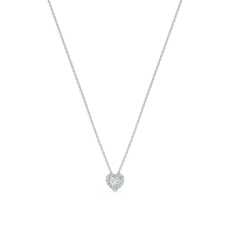 De Beers My First De Beers Aura 18K白金心形鑽石吊墜項鍊，主鑽約0.2克拉，總重約0.30克拉，售價NT$97,000