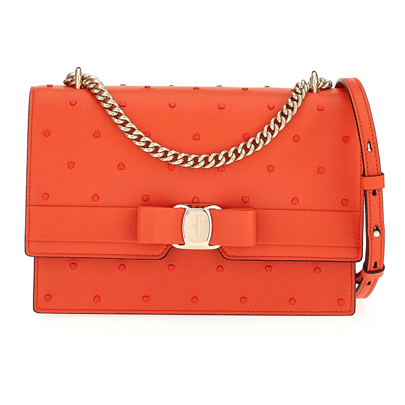 Salvatore Ferragamo心型波點肩背包，售價請店洽