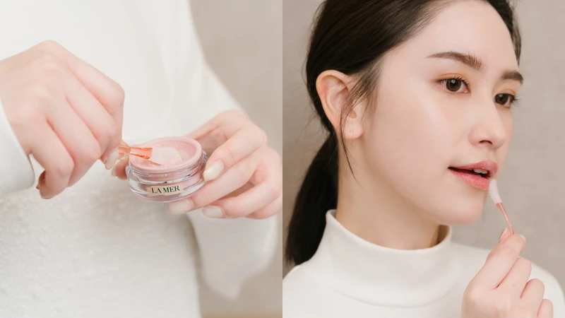 LA MER海洋拉娜星砂柔化修護唇膜使用時,先以唇膜棒扁平面挖取,再以唇膜棒顆粒面按摩。 LA MER海洋拉娜星砂柔化修護唇膜使用時,先以唇膜棒扁平面挖取,再以唇膜棒顆粒面按摩。