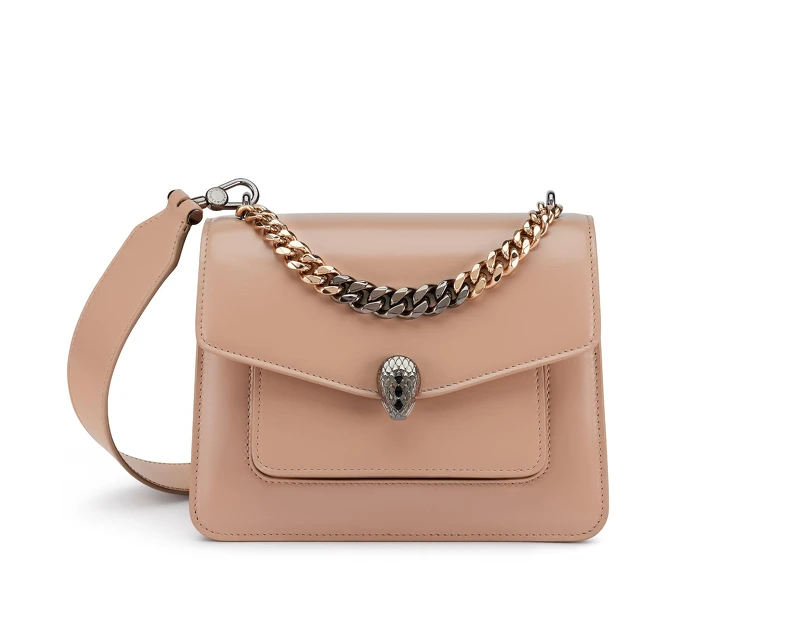 Serpenti Forever Maxi Chain小牛皮肩背包,NT 87,000 Serpenti Forever Maxi Chain小牛皮肩背包,NT 87,000