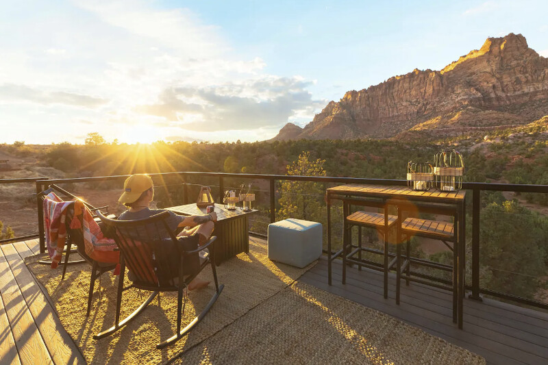 有著絕佳景色的生態小屋。 有著絕佳景色的生態小屋。