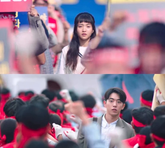 《二十五，二十一》金泰梨茫茫人海中叫住南柱赫 這段拍得極美