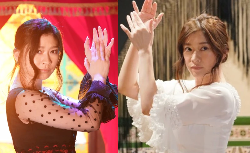 篠原涼子在《派遣女王》跳佛朗明哥舞 左為2020年第二季 右為2007年第一季©ハケンの品格@haken_ntv  篠原涼子在《派遣女王》跳佛朗明哥舞 左為2020年第二季 右為2007年第一季©ハケンの品格@haken_ntv