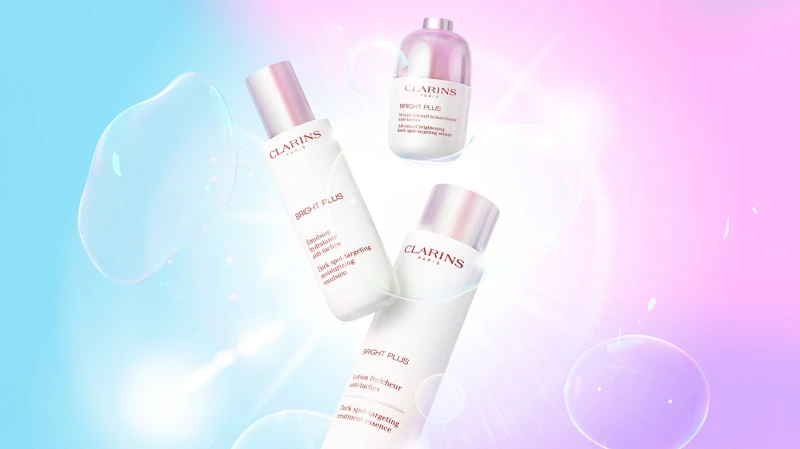 克蘭詩氧氣亮白家族視覺圖。