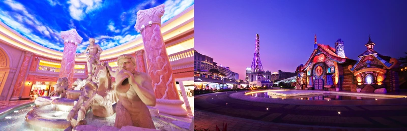 羅馬天幕和魔法時光鐘都是義大世界最熱門的打卡點。 羅馬天幕和魔法時光鐘都是義大世界最熱門的打卡點。