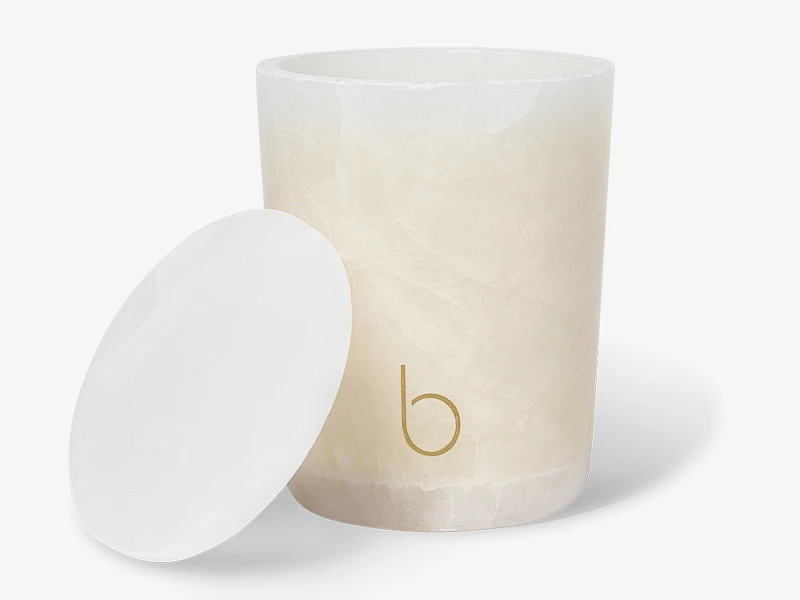 Bamford 雪花石系列香氛蠟燭正面照。