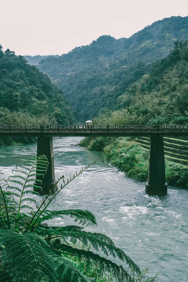 連結兩處河岸的橋樑。 連結兩處河岸的橋樑。