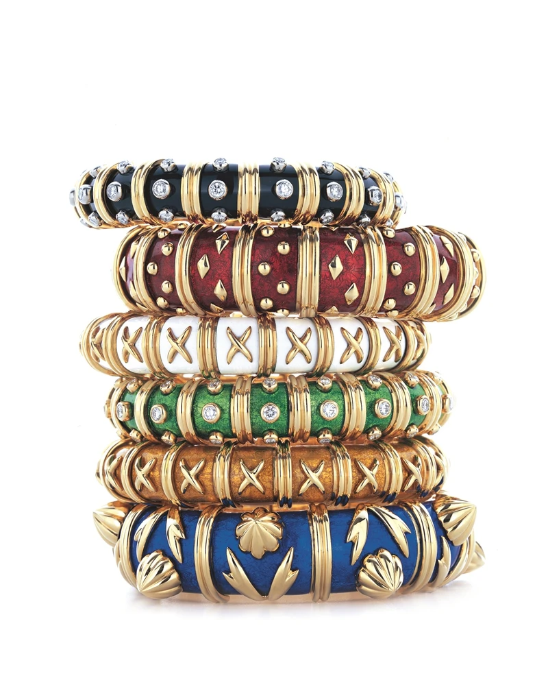 Tiffany & Co. Schlumberger金箔琺瑯手鐲  Tiffany & Co. Schlumberger金箔琺瑯手鐲