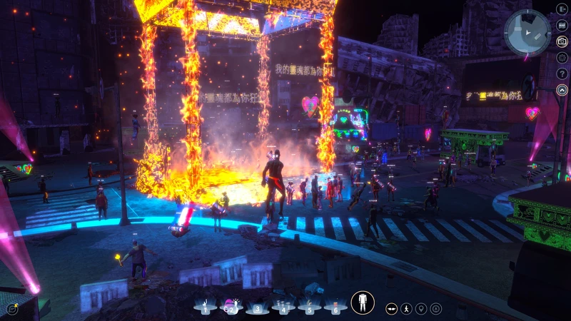 「美秀集團」全息演唱會封測場「放火」燒舞台橋段 「美秀集團」全息演唱會封測場「放火」燒舞台橋段