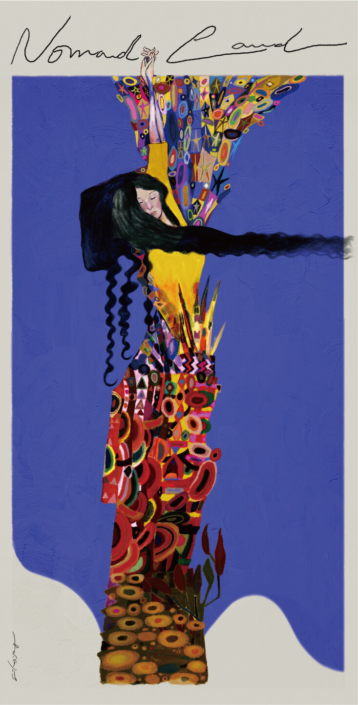 藝術家Edney Yang女性意象繪畫「Nomadland」