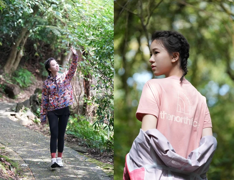 (左圖上身:藝術家Naomi Otsu印花聯名外套,售價:5,380元)/(右圖上身:粉色背部繽紛蝴蝶印花短袖T恤,售價:1,480元) (左圖上身:藝術家Naomi Otsu印花聯名外套,售價:5,380元)/(右圖上身:粉色背部繽紛蝴蝶印花短袖T恤,售價:1,480元)