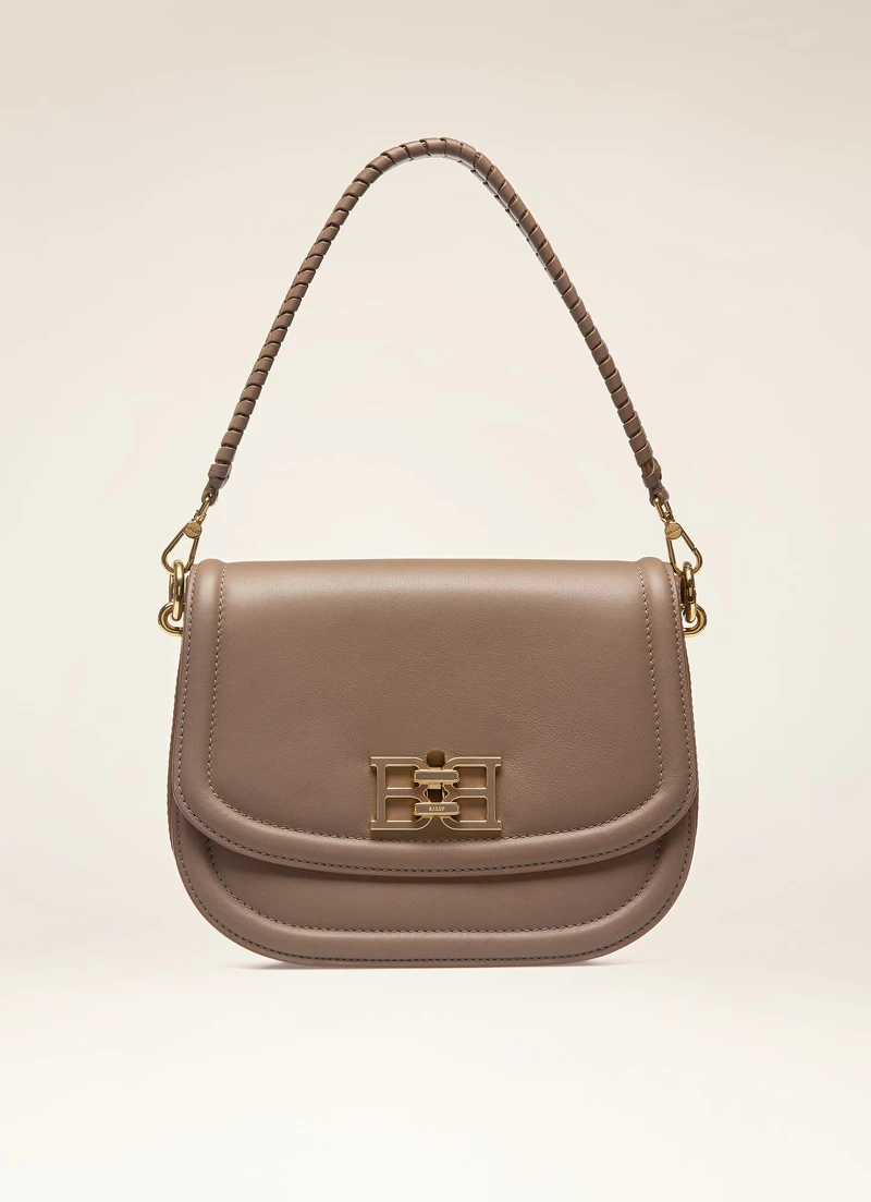 Bally B CHAIN系列 Beckie 淺棕編織背帶斜肩包，NT 58,000
