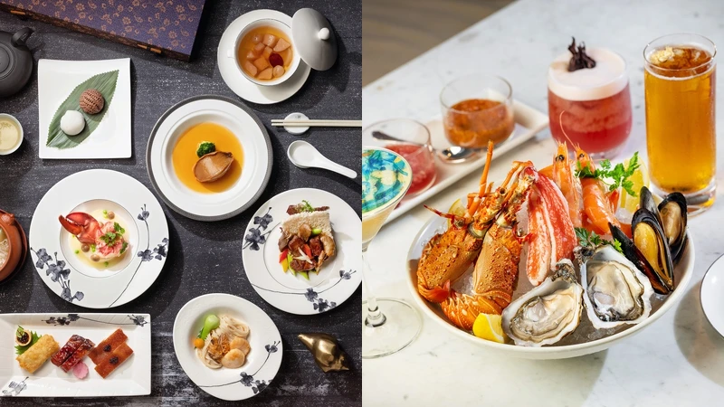  「雅閣」8道式雙人午餐、M.O. Bar 海鮮拼盤