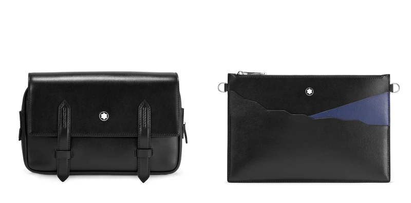 萬寶龍大師傑作系列郵差包，NT$31,500、萬寶龍大師傑作系列手拿包，NT$26,000 