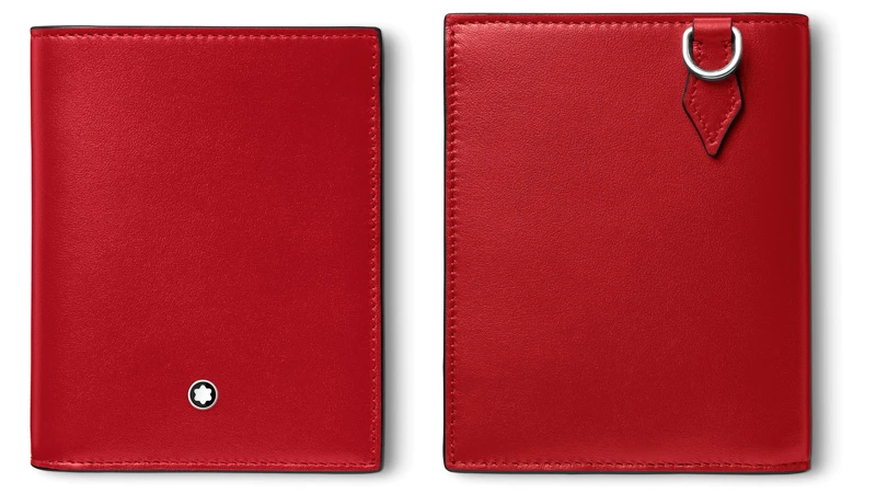 萬寶龍大師傑作系列6卡卡夾(紅)正面&背面設計，NT$10,000 