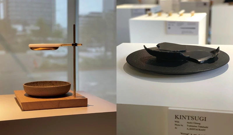 左為表達金澤多雨城市印象的《TIMELY rains(及時雨)》,右為展現傳統工藝的《Kintsugi(金継ぎ)》。 左為表達金澤多雨城市印象的《TIMELY rains(及時雨)》,右為展現傳統工藝的《Kintsugi(金継ぎ)》。