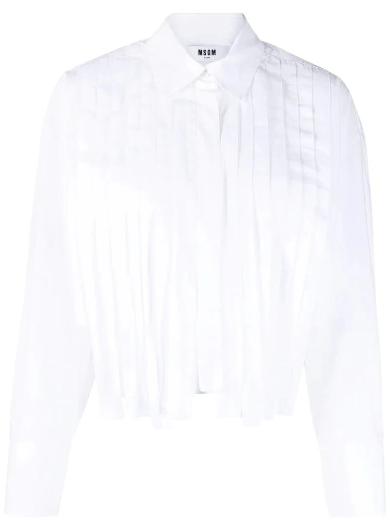 MSGM_流蘇短版襯衫,NT12,800。 MSGM_流蘇短版襯衫,NT12,800。