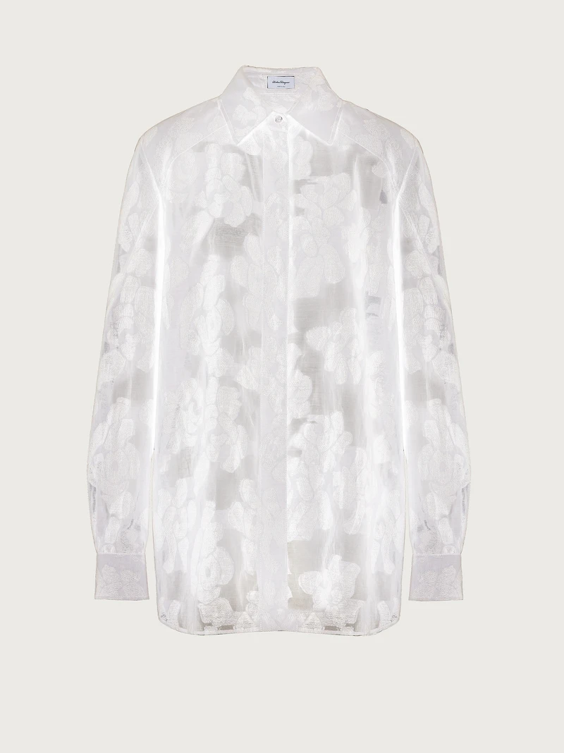 Salvatore Ferragamo 棉質印花襯衫,NT28,900。 Salvatore Ferragamo 棉質印花襯衫,NT28,900。