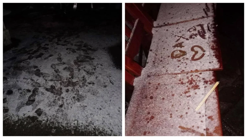 「李崠山莊」冬季常有機會遇到下雪