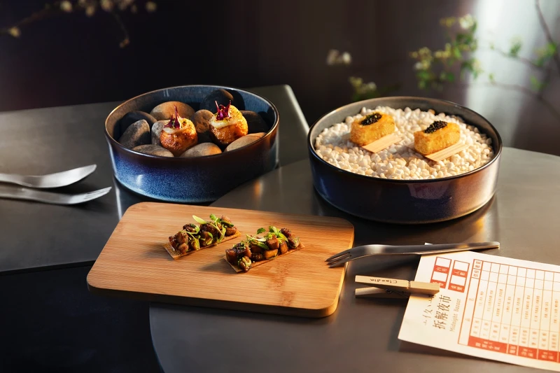 三樣翻玩的開胃小點。