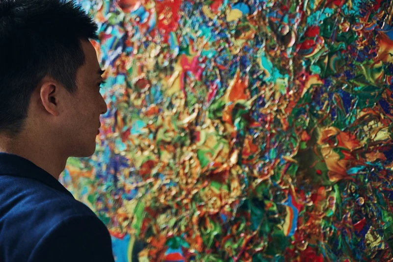 主廚廣瀨晉平與邵永添藝術創作《生生不息 Circle of Life》。