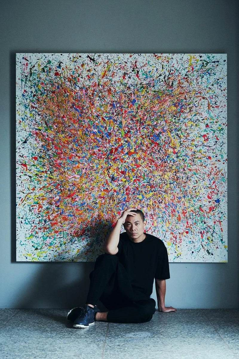 主廚江振誠與邵永添藝術創作《沒有黑 Without Darkness》。