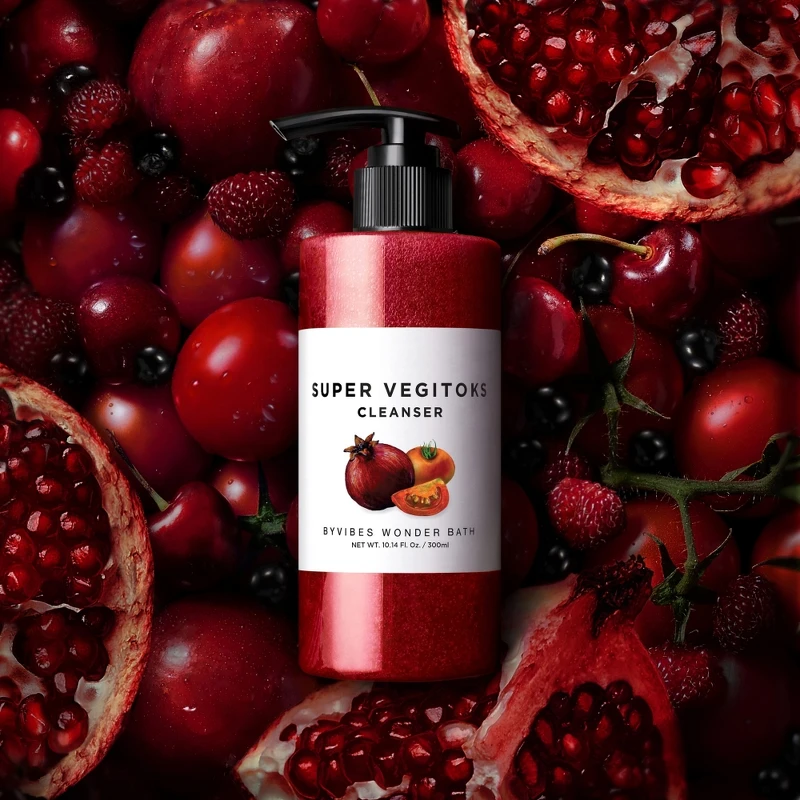 Wonder Bath蔬果精華自動發泡洗卸潔顏露(紅色透亮款)300ml,NT699。