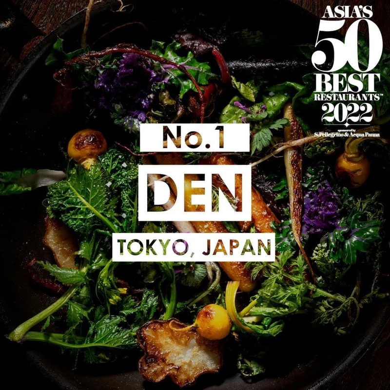2022年亞洲最佳餐廳由日本東京「Den」奪下。 2022年亞洲最佳餐廳由日本東京「Den」奪下。