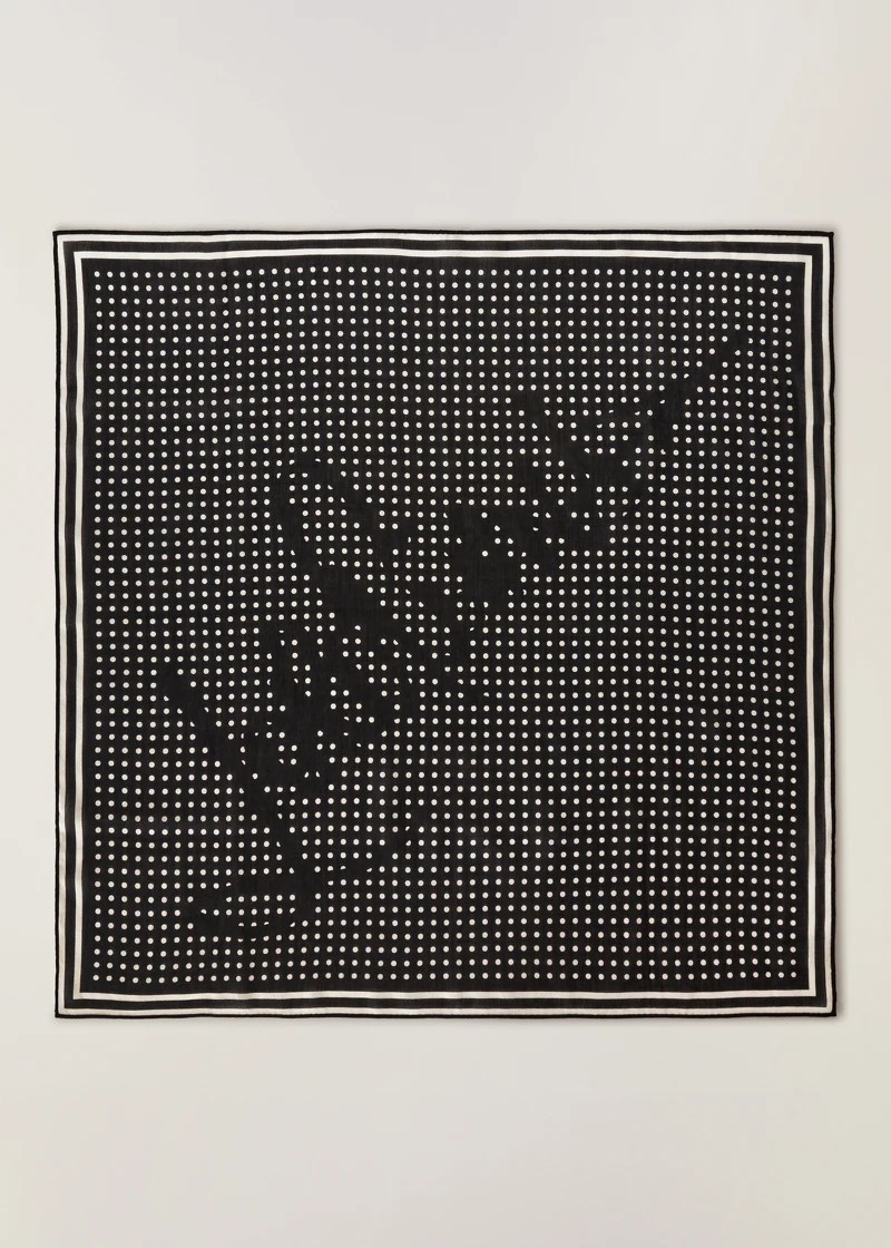 Loro Piana x 藤原浩 圓點緄邊絲巾,NT$6,200