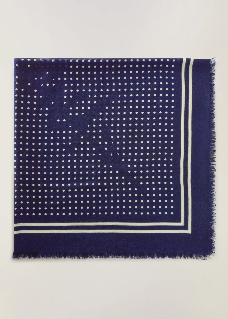 Loro Piana x 藤原浩 圓點緄邊披肩,NT$28,000