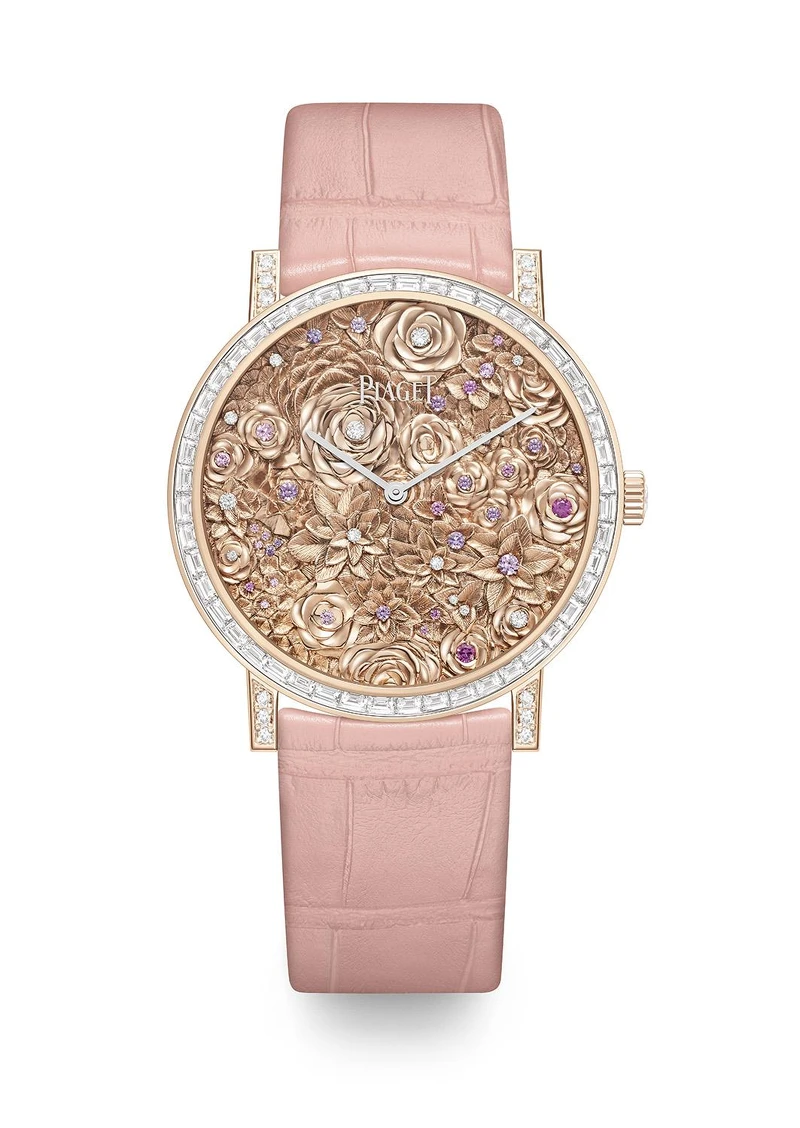 Piaget伯爵Altiplano至臻超薄系列玫瑰藝術工藝腕錶 Piaget伯爵Altiplano至臻超薄系列玫瑰藝術工藝腕錶