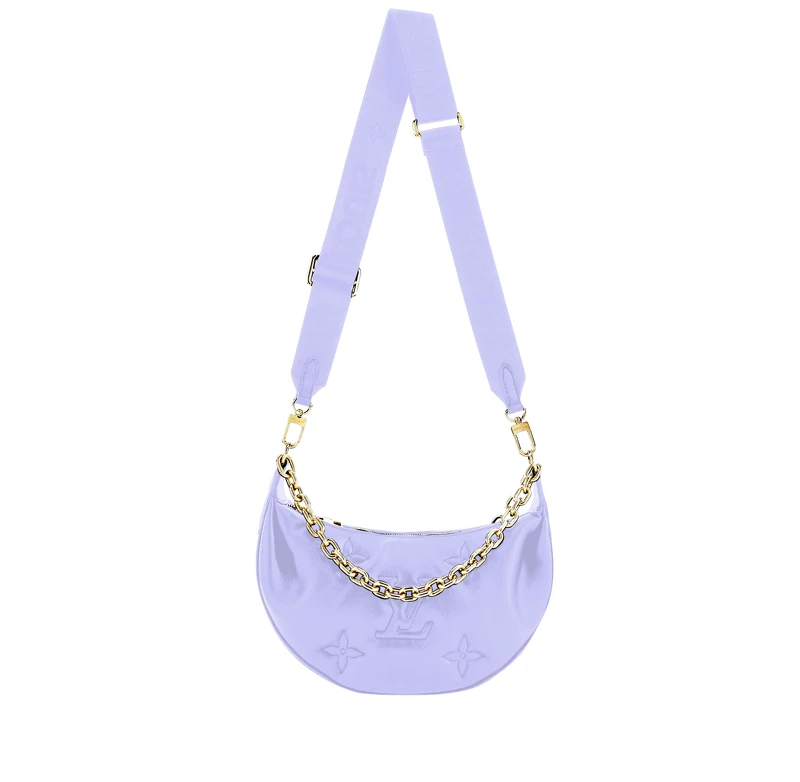 Louis Vuitton 紫色側背包，價格店洽。