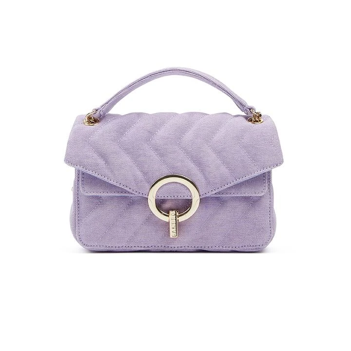 SANDRO 紫色帆布肩背包，NT12,290。