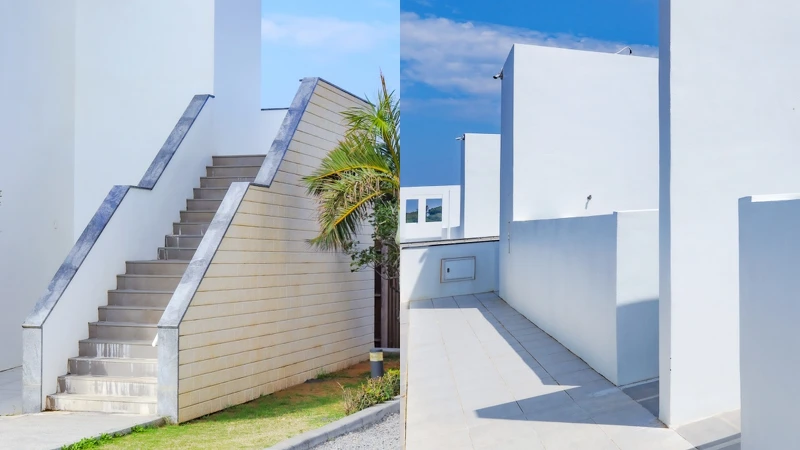 嵐翎白砂渡假莊園建築以純白極簡風格為主