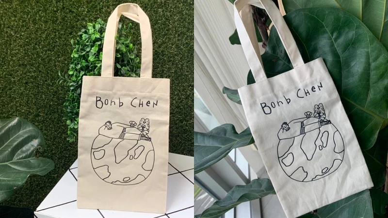 MakeUp Eraser x APIVITAx阿蹦世界地球日超級聯名組合中的環保購物袋。