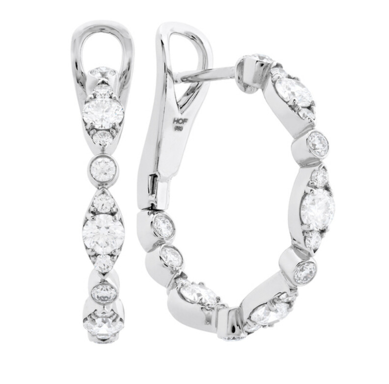 HEARTS ON FIRE Aerial Regal系列圖騰弧線鑽石耳環 HEARTS ON FIRE Aerial Regal系列圖騰弧線鑽石耳環